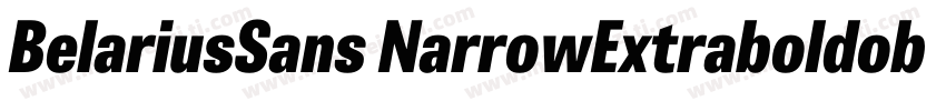 BelariusSans NarrowExtraboldoblique字体转换